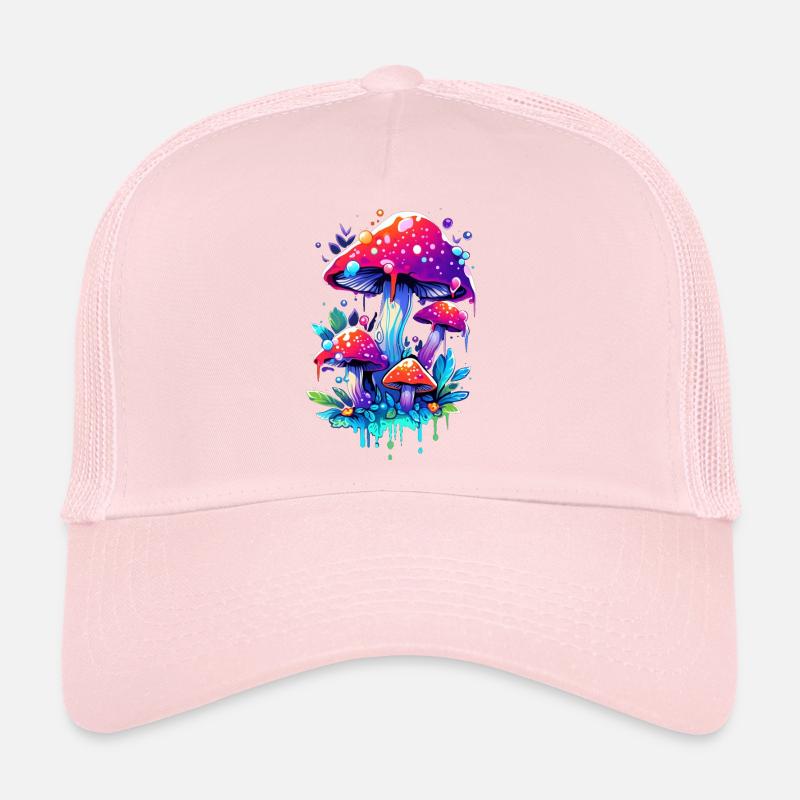 mushroom - Trucker Cap - pale pink