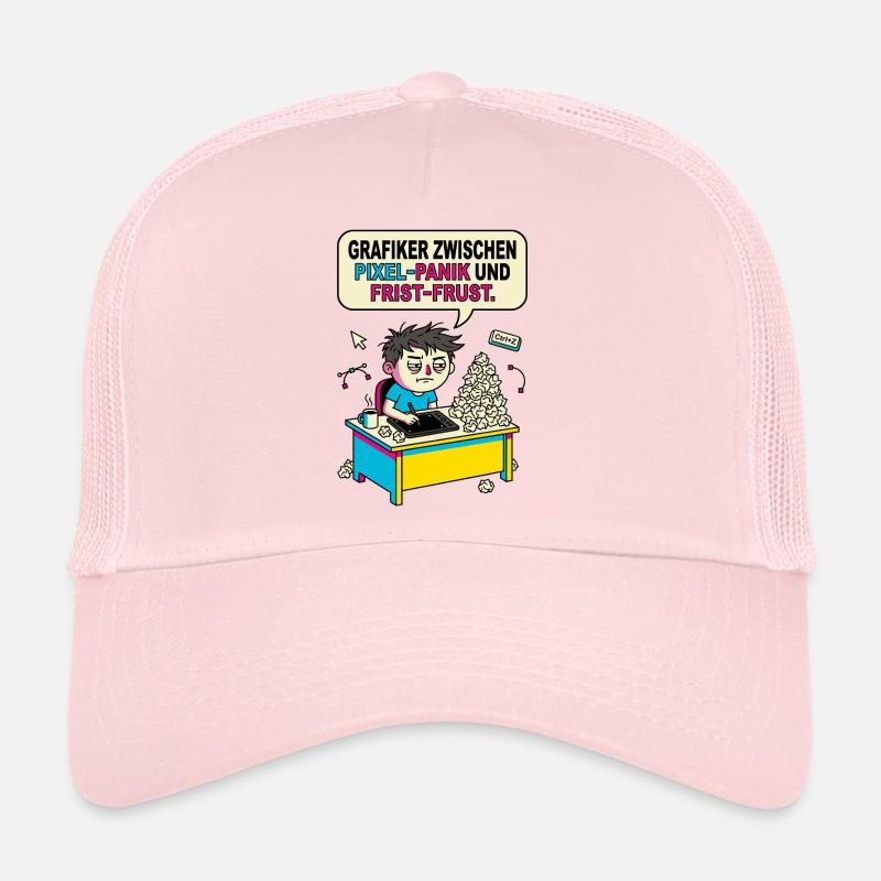 Grafiker Pixel Panik Frust Humor Trucker Cap