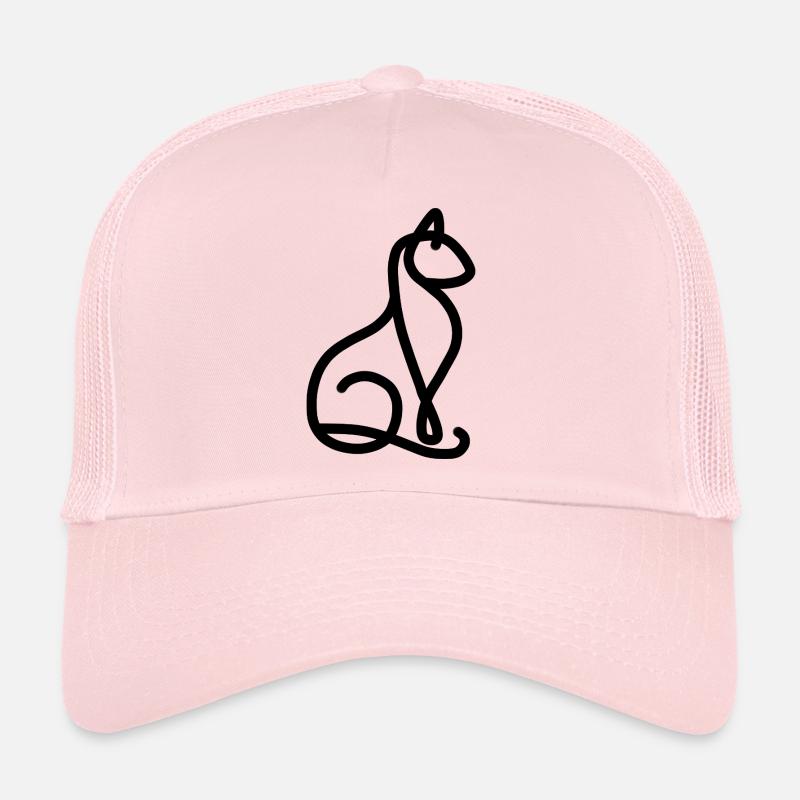 Minimalistische Katze - Trucker Cap - Hellrosa