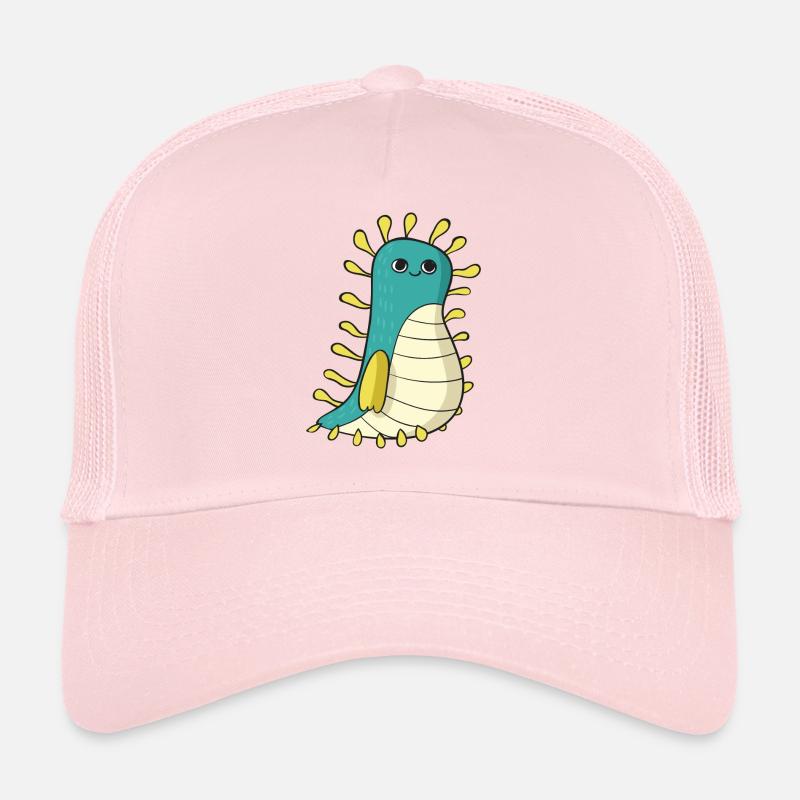 Funny monster gift Halloween Kawaii comic - Trucker Cap - pale pink