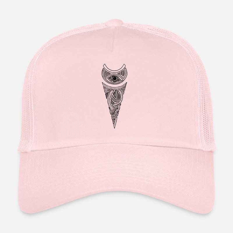 Droit dans l'oeil (Noir) - Casquette trucker - rose pâle