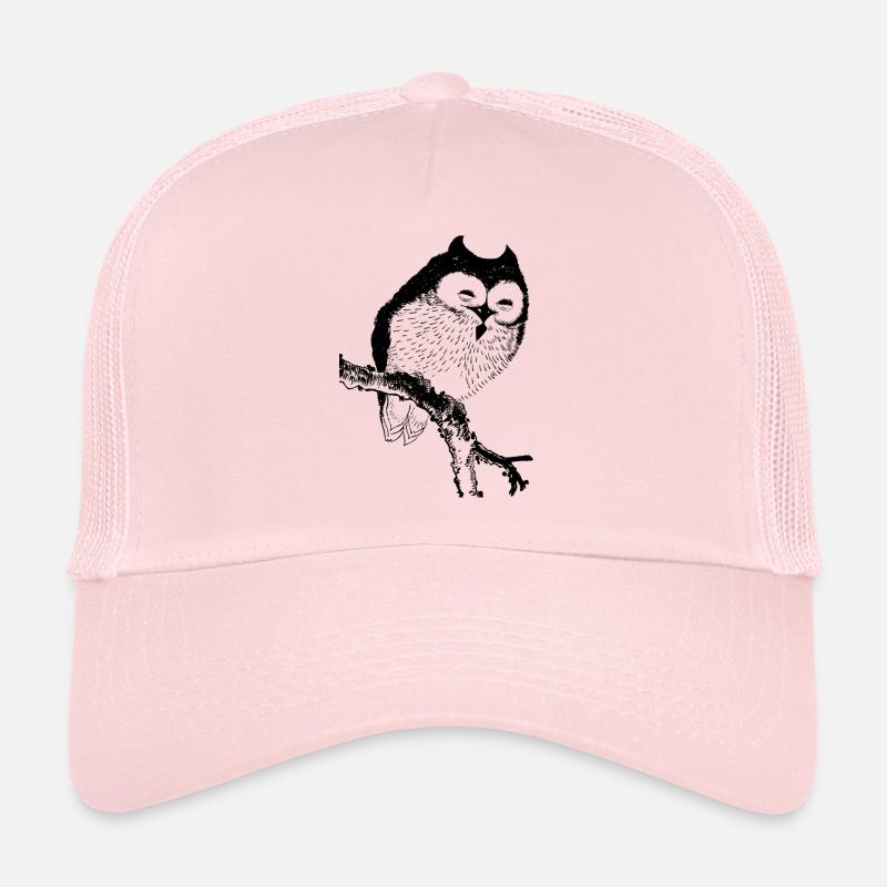 Eule Symbol Skizze - Trucker Cap - Hellrosa