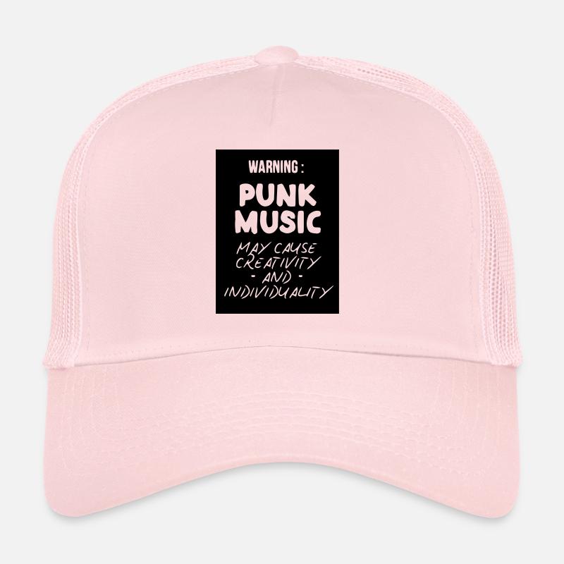 La musique punk peut causer de la créativité et de l'individualité - Casquette trucker  - rose pâle
