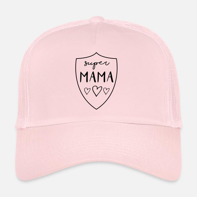 SUPER MAMAN - Supermom - Casquette trucker  - rose pâle