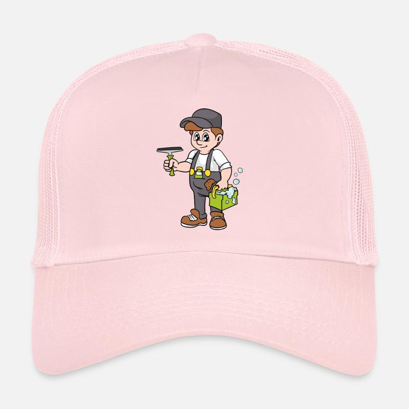 Gebäudereiniger Fensterputzer - Trucker Cap - Hellrosa