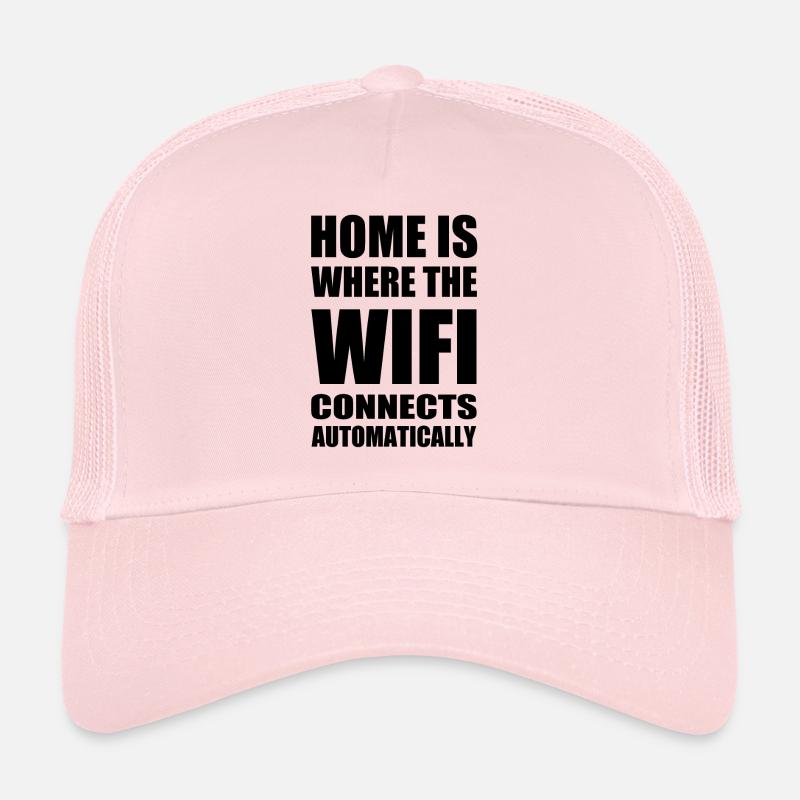 wifi home black - Trucker Cap - Hellrosa