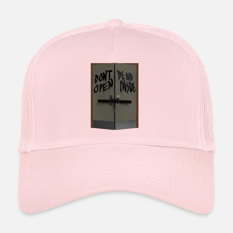 Don't open dead inside - Casquette trucker  - rose pâle