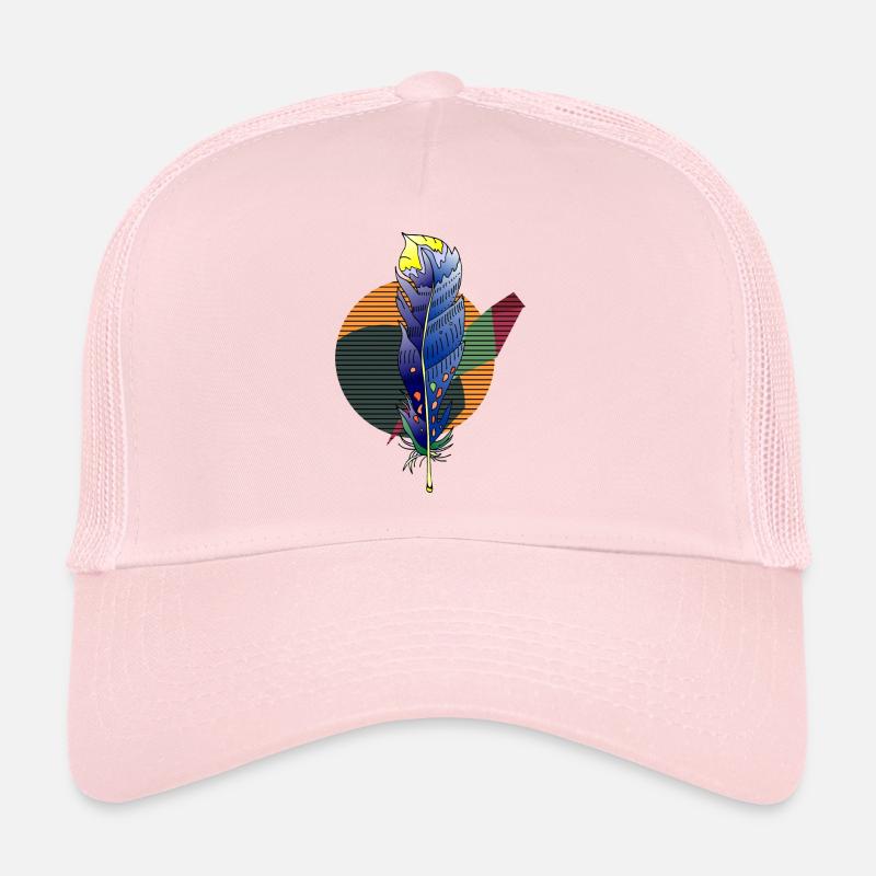 Plume colorée Casquette trucker 