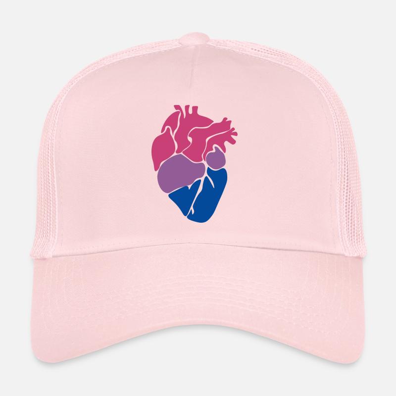 Bisexual heart Trucker Cap
