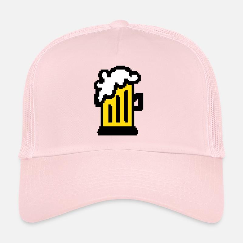 Bier Pixel Art - Trucker Cap - Hellrosa