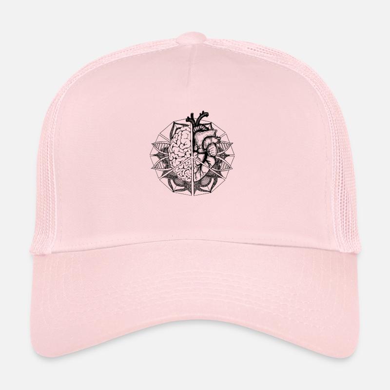 peace, brain & heart - Trucker Cap - Hellrosa