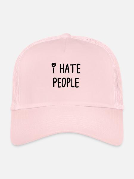Ich hasse Leute t_shir - Trucker Cap - Hellrosa
