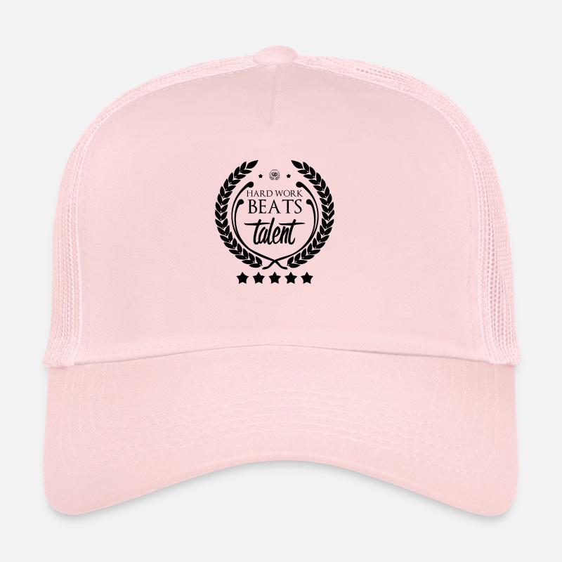 HARTE ARBEIT BEATS TALENT - Trucker Cap - Hellrosa