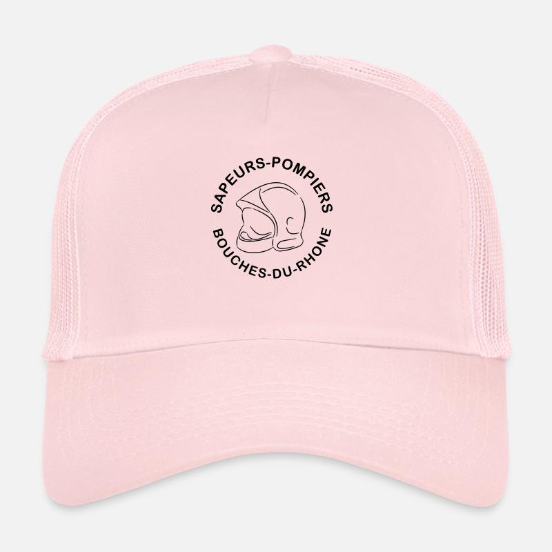 sapeurs-pompiers 13 - Casquette trucker - rose pâle