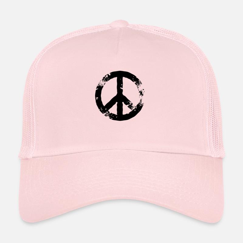 Paix - Casquette trucker  - rose pâle