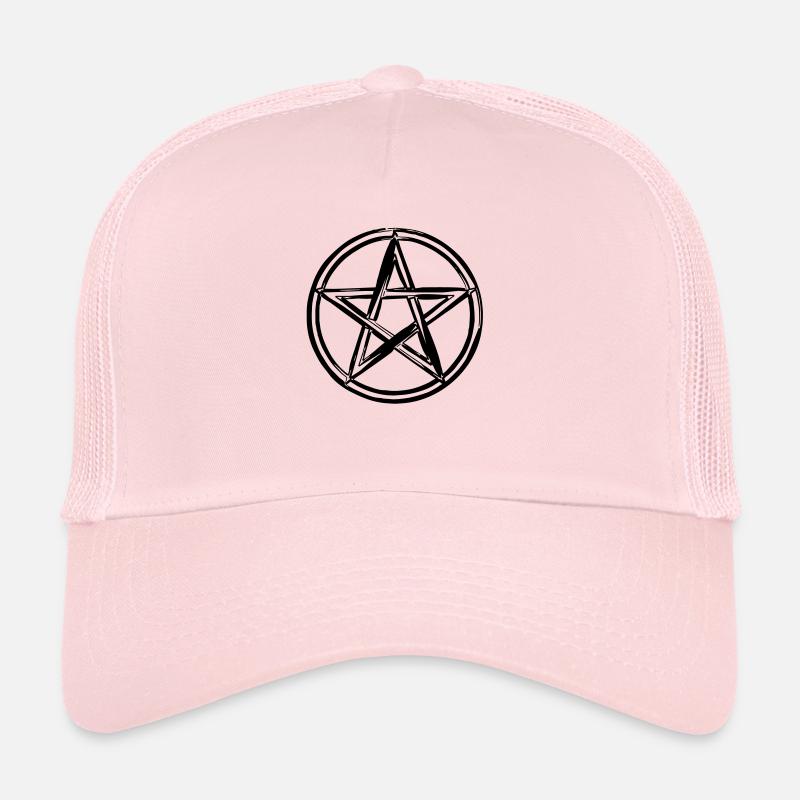 Pentagram mit Schutzkreis - Trucker Cap - Hellrosa