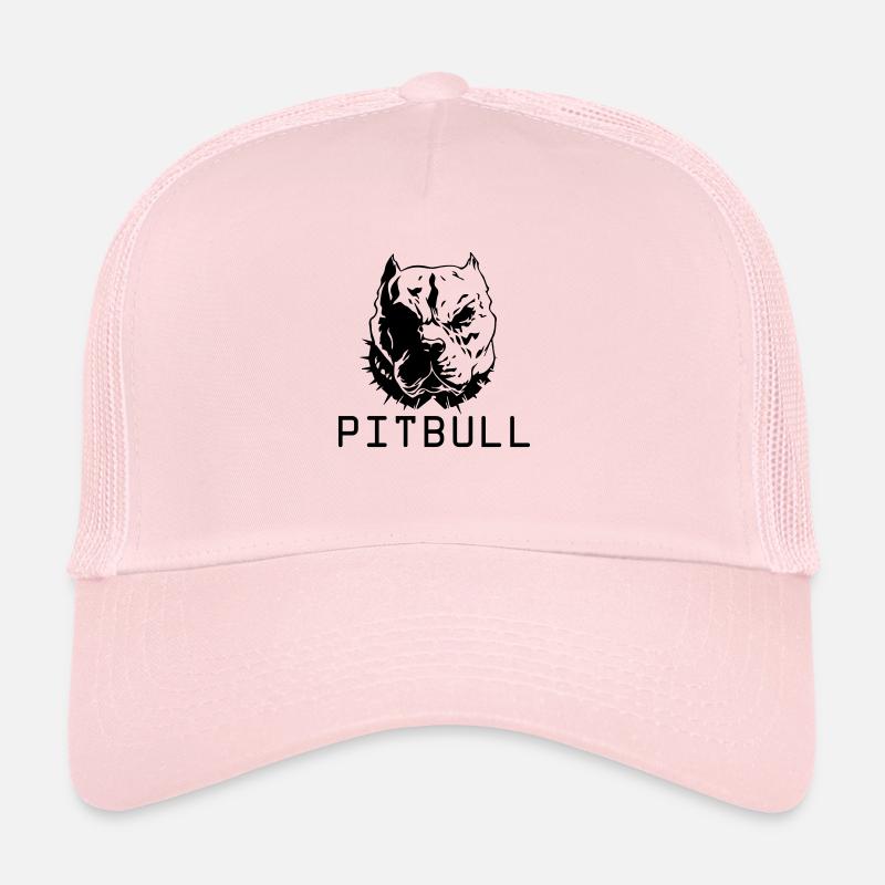 pitbull dog - Casquette trucker  - rose pâle