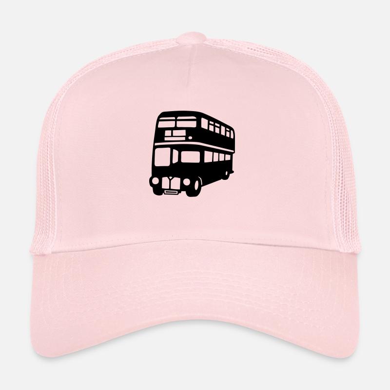 english bus london double decker bus - Trucker Cap - pale pink