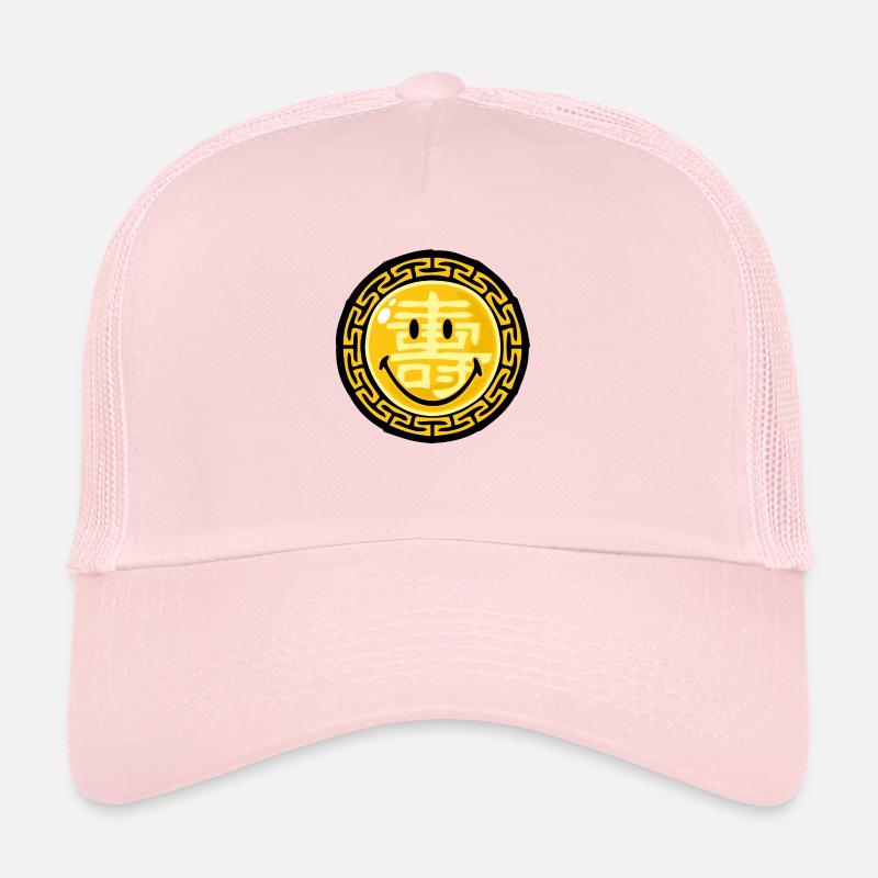 Smiley Chinese Zodiac - Trucker Cap - pale pink
