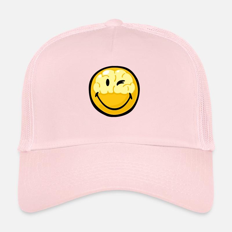 Smiley Brain in Head - Trucker Cap - Hellrosa