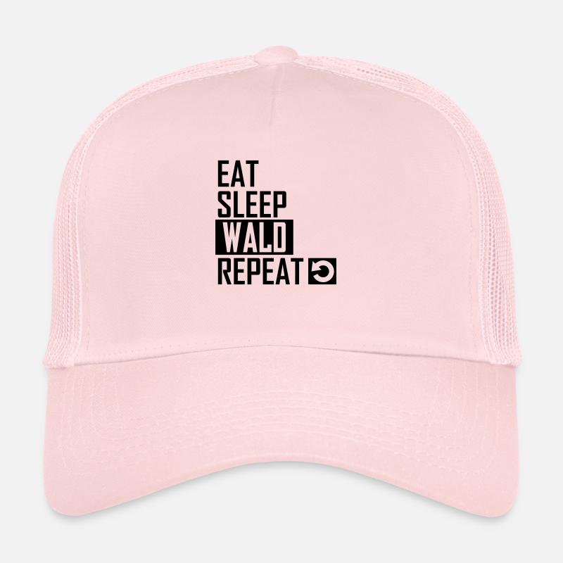 eat sleep wald repeat - Trucker Cap - Hellrosa