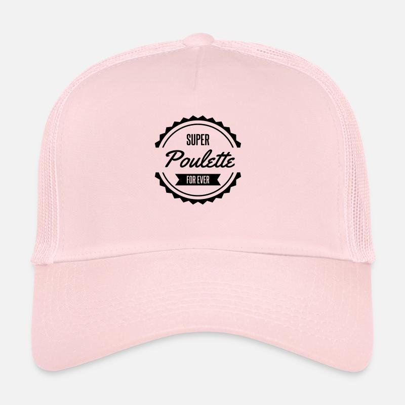 super poulette for ever - Casquette trucker  - rose pâle