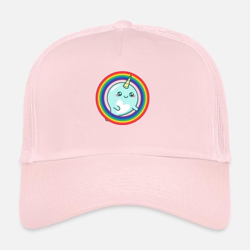 Rainbow Narwhal Trucker Cap