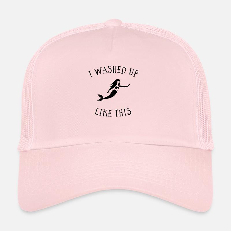 I Washed Up Like This - Mermaid - Trucker Cap - pale pink