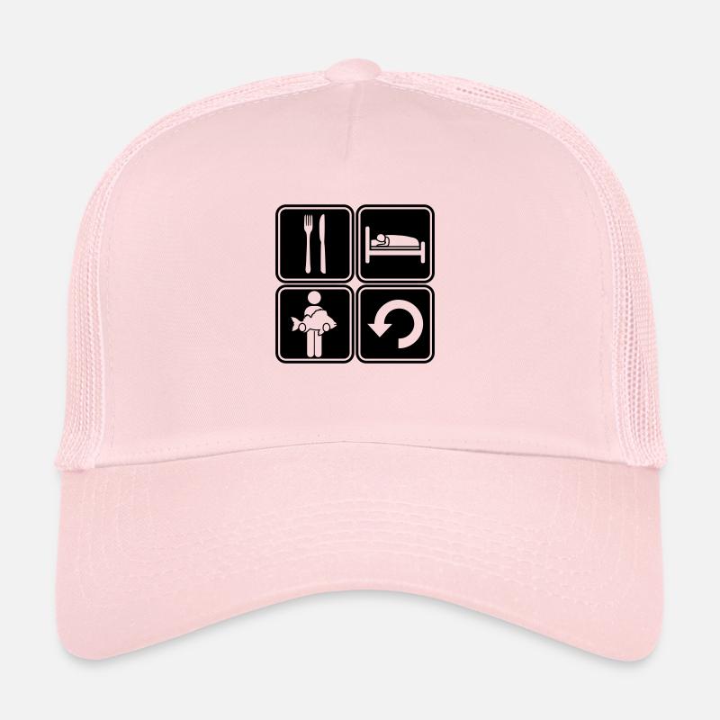 Mangez la pêche au sommeil Casquette trucker 
