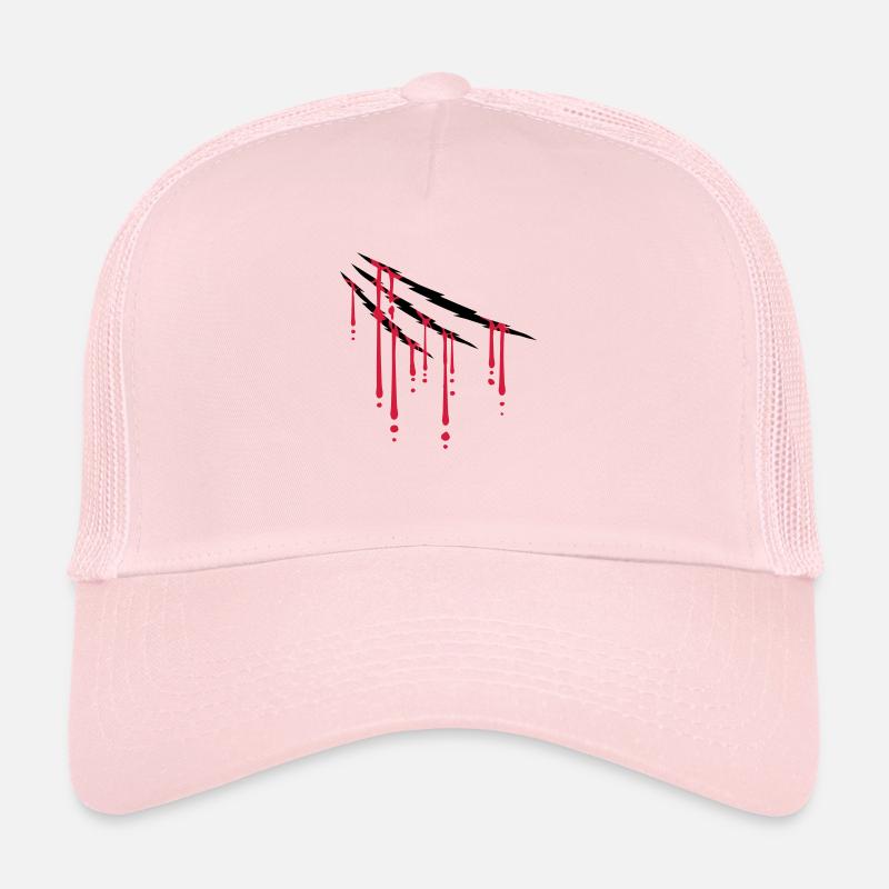 Gouttes d’égratignures de sang Casquette trucker 
