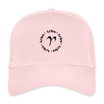 Sternzeichen | Widder - Trucker Cap - Hellrosa - Vorne