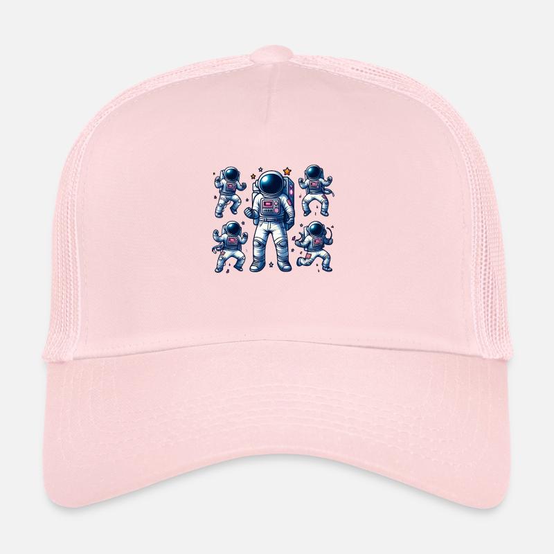 Space Travel - Astroanut Moon Planet Trucker Cap