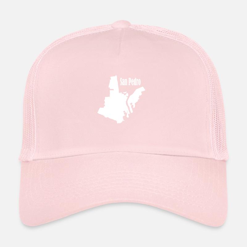 San pedro L.A. white Trucker Cap