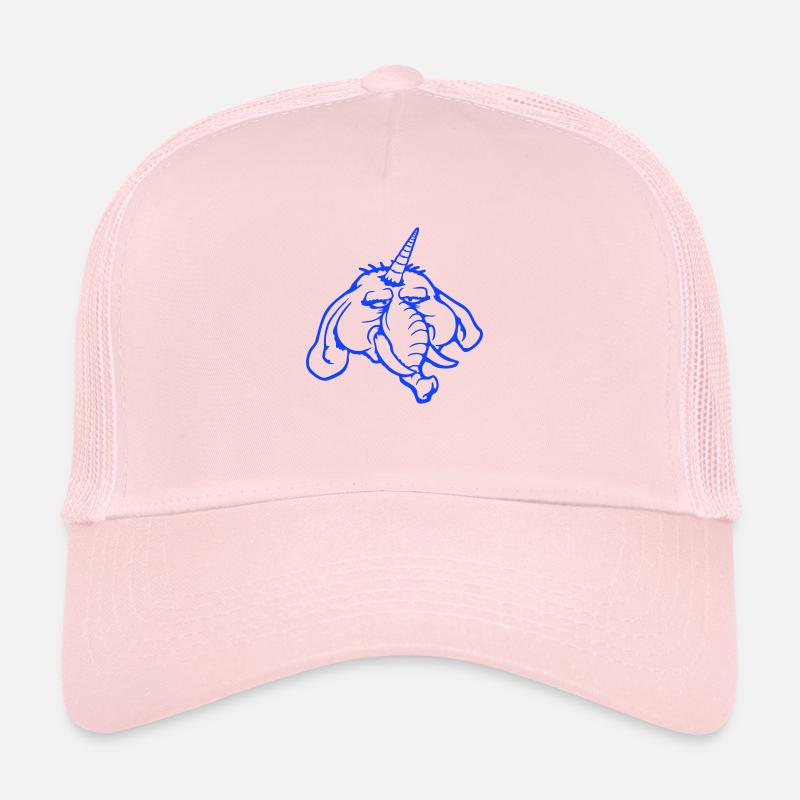 Unicorn, elephant, bad-tempered, angry, sad Trucker Cap