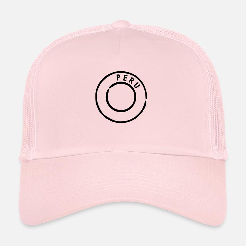 Perou Peru - Casquette trucker  - rose pâle