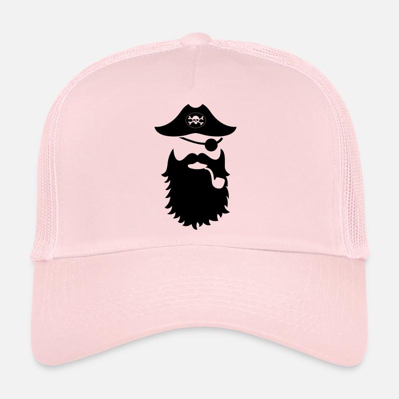 pirat moustache - Trucker Cap - pale pink
