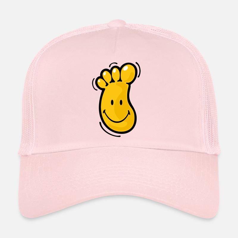 Smiley Foot - Casquette trucker  - rose pâle