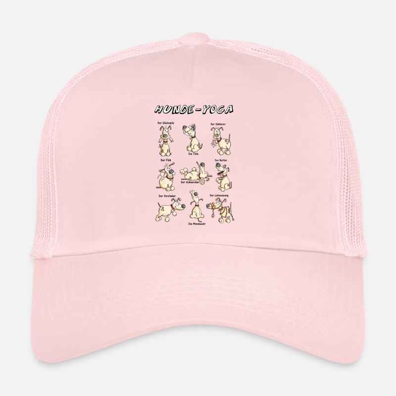 Hunde Yoga - Trucker Cap - Hellrosa