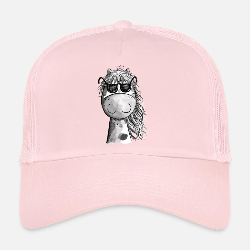 Cooles Pferd mit Sonnenbrille Trucker Cap
