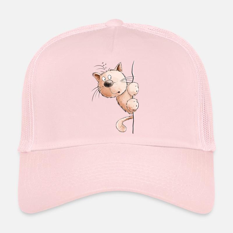 Red Cat I Cat Friends Gift Trucker Cap