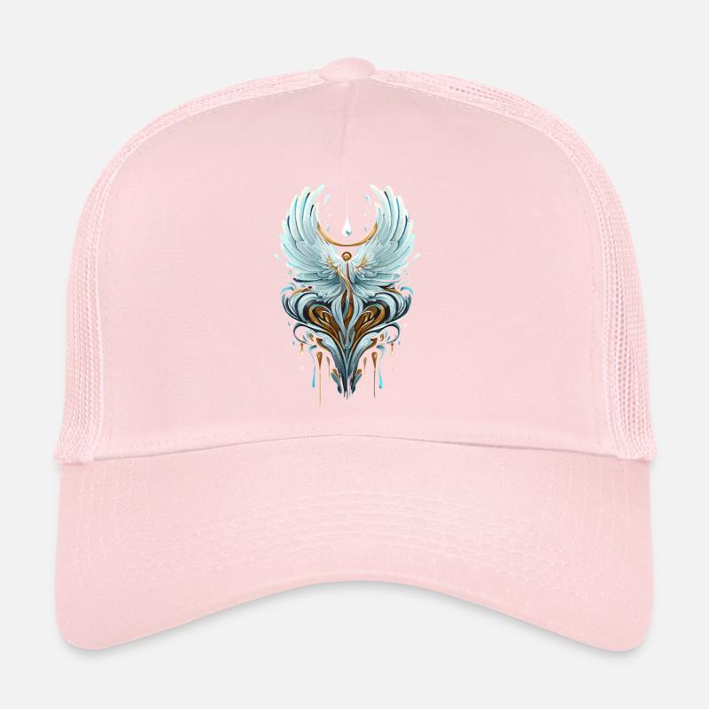 Celestial Swan with Ethereal Wings Trucker Cap