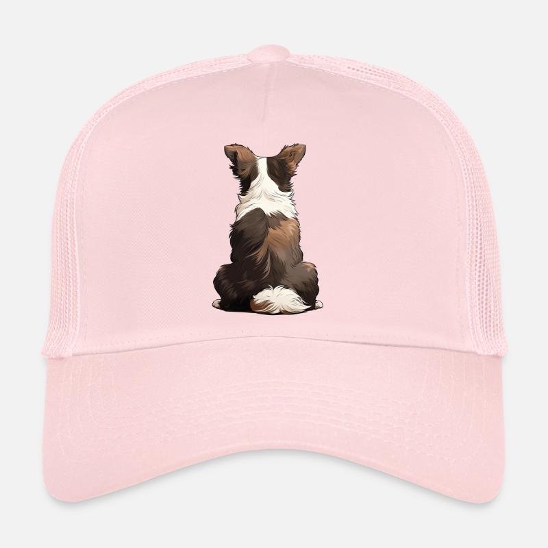 Border Collie - Casquette trucker  - rose pâle