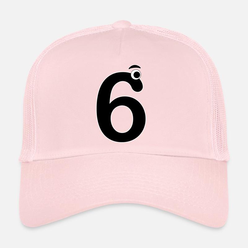 Number Six 6 Kids Birthday Learning Math Trucker Cap