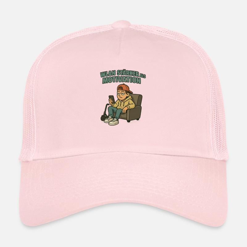 WLAN übertrifft Motivation – jeden Tag - Trucker Cap - Hellrosa