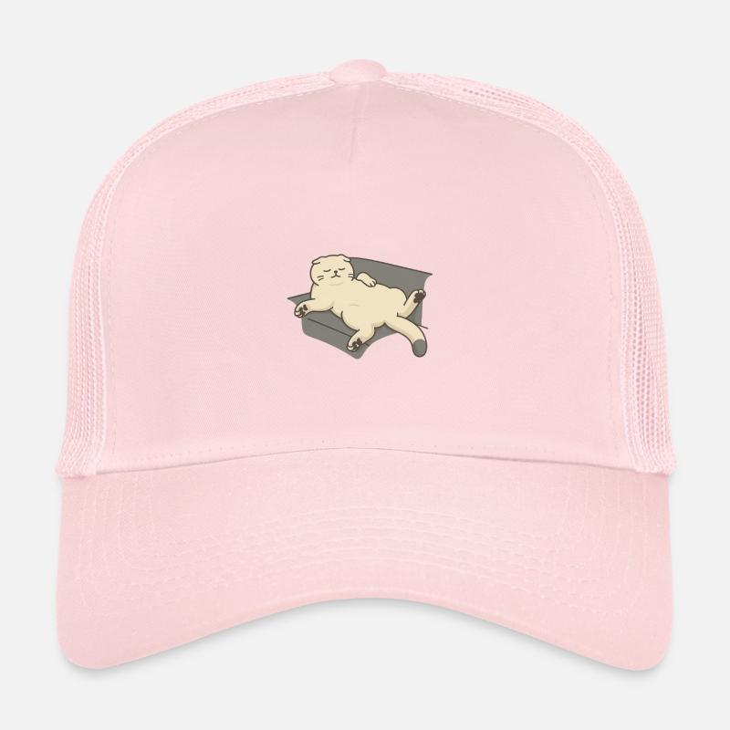 Chat relaxant sur le canapé Casquette trucker 