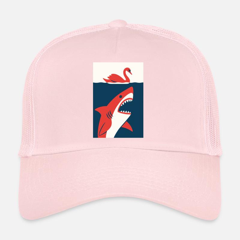 Schwan trifft Hai #2 - Trucker Cap - Hellrosa