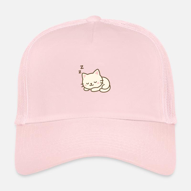 Sleepy Cat - Trucker Cap - pale pink
