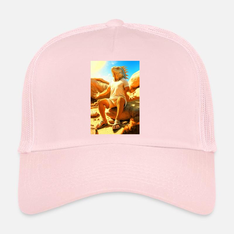 Humanoider Leguan in der Sonne Trucker Cap