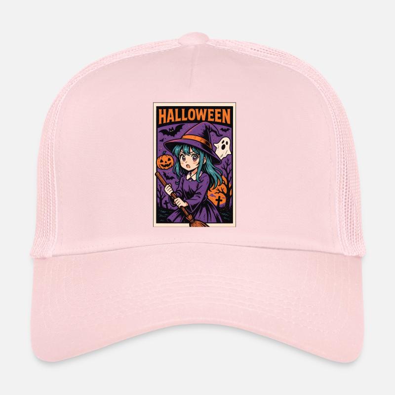 Classic Halloween - Witch - Trucker Cap - pale pink