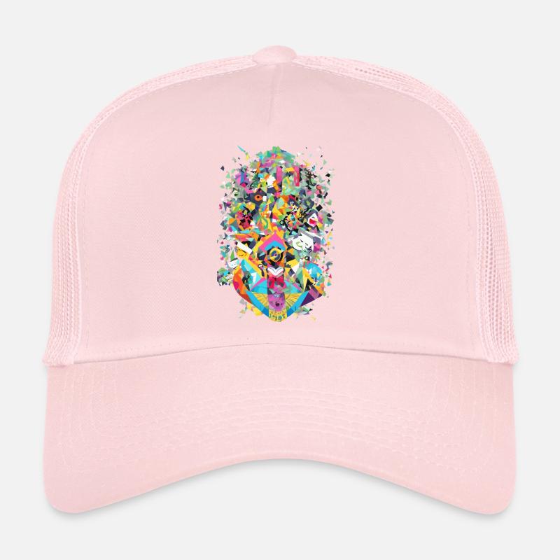 Design abstrait aux couleurs vives Casquette trucker 